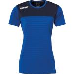 Blaue Kurzärmelige Atmungsaktive Kempa Handball Trikots aus Polyester für Damen Größe XXL 