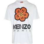 Reduzierte Weiße Kurzärmelige KENZO Flower T-Shirts Blumen aus Baumwolle für Herren Größe L 
