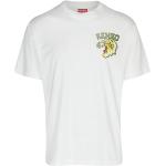 Reduzierte Cremefarbene Kurzärmelige KENZO T-Shirts aus Baumwolle für Herren Größe L 