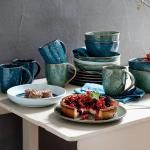 Blaues LEONARDO Geschirr aus Keramik 12 Teile 