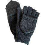 Graue Klassische Kessler Strick-Handschuhe aus Wolle für Damen Größe M 