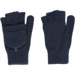Blaue Klassische Kessler Strick-Handschuhe aus Wolle für Damen Größe M 
