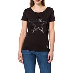 Schwarze Key Largo T-Shirts mit Pailletten für Damen Größe XS 