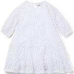 Weiße Langärmelige HUGO BOSS BOSS Kinderlangarmkleider aus Baumwolle für Mädchen 
