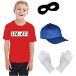 Rote funshirts Kinder Gangster-Kostüme Größe 164 