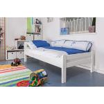 Kinderbett/Jugendbett Easy Premium Line K1/2n, Buche Vollholz massiv weiß lackiert - Maße: 90 x 200 cm