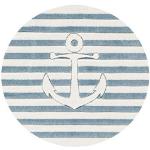Hellblaue Gestreifte Maritime xxxlutz Kinderteppiche 133 cm aus Polyester 