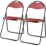 Rote Mooved Esszimmerstühle aus Metall klappbar 2 Teile 