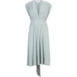 Pastellgrüne Ärmellose coast V-Ausschnitt Taillierte Kleider aus Elastan für Damen Größe L 