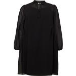 Schwarze Langärmelige Z-One Mini Stehkragen Partykleider aus Polyester für Damen Größe M 