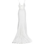 Reduzierte Weiße Rotate Maxi V-Ausschnitt Brautkleider & Hochzeitskleider aus Polyester für Damen Größe M zur Hochzeit 