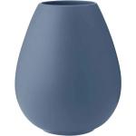 Blaue Moderne 24 cm Vasen & Blumenvasen matt aus Keramik 