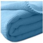 Blaue Kuscheldecken & Wohndecken aus Baumwolle trocknergeeignet 150x210 cm 