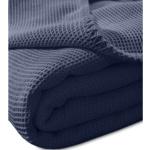 Marineblaue Kuscheldecken & Wohndecken aus Baumwolle trocknergeeignet 150x210 cm 