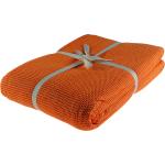 Orange Kuscheldecken & Wohndecken Orangen aus Baumwolle trocknergeeignet 150x210 cm 