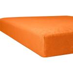 Orange Kneer Spannbettlaken & Spannbetttücher Orangen aus Frottee 100x190 cm 1 Teil 