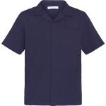 Marineblaue Kurzärmelige Kurzarmhemden aus Baumwolle für Herren Größe M 