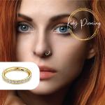 Goldene Medusa Piercings & Labret Piercings aus Gold 14K für Damen 