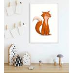 Bunte Moderne Komar Poster Fuchs aus Papier 