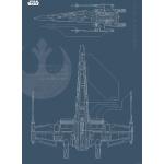 Komar Poster »Star Wars Blueprint X-Wing«, Star Wars, (1 St.)