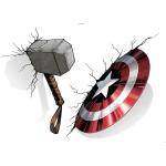 Komar Wandtattoo »Avengers Hammer & Shield«, (4 St.)
