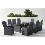 Reduzierte Graue Konifera Gartenmöbel-Sets & Gartenmöbel Garnituren aus Aluminium 17 Teile für 8 Personen 