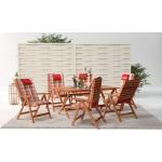 Reduzierte Beige Konifera Nachhaltige Gartenmöbel-Sets & Gartenmöbel Garnituren aus Eukalyptus 13 Teile für 6 Personen 