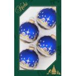 Blaue Krebs Glas Lauscha Weihnachtskugeln & Christbaumkugeln aus Glas 4 Teile 