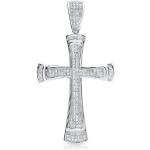 Silberne UNIQUE Kreuzanhänger aus Silber für Herren 