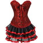 Reduzierte Rote Gothic Moulin Rouge Mini Corsagenkleider Deutschland für Damen 