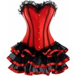 Rote Gothic Moulin Rouge Mini Corsagenkleider Deutschland für Damen Größe 6 XL 