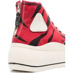 Reduzierte Rote Zebra R13 Hohe Sneaker Schnürung aus Gummi für Damen Größe 35 