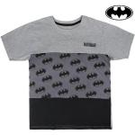Graue Kurzärmelige Batman T-Shirts aus Baumwolle 