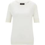Weiße Kurzärmelige HUGO BOSS BOSS T-Shirts aus Elastan für Damen Größe S 