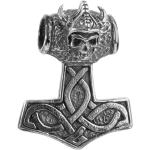 Silberne Thor Totenkopf-Anhänger aus Silber handgemacht für Herren 