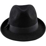 Schwarze Casual Fedora Hüte aus Baumwolle für Herren Größe XL 