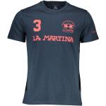 Blaue Print Kurzärmelige La Martina T-Shirts für Herren Größe XL 