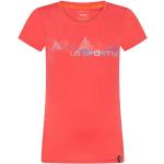 Rote Kurzärmelige La Sportiva Damensportshirts Orangen aus Baumwolle Größe XS 
