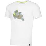 Weiße Streetwear La Sportiva T-Shirts aus Baumwolle für Herren Größe M 