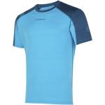 Hellblaue Atmungsaktive La Sportiva Herrenlaufshirts aus Polyester Größe XL 