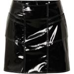 Schwarze Mini Miniröcke aus Latex für Damen Größe L 