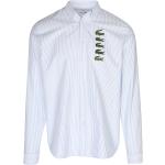 Reduzierte Weiße Langärmelige Lacoste Button Down Hemden aus Baumwolle für Herren Größe M 
