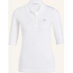 Weiße 3/4-ärmelige Lacoste Damenpoloshirts & Damenpolohemden aus Baumwolle Größe XS 
