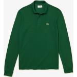 Grüne Casual Langärmelige Lacoste Classic Langarm Poloshirts aus Baumwolle für Herren Größe M 