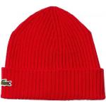 Rote Lacoste Beanies aus Wolle 