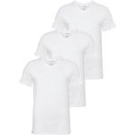Weiße Lacoste V-Ausschnitt V-Shirts aus Jersey für Herren Größe M 