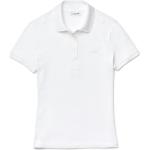 Weiße Lacoste Damenpoloshirts & Damenpolohemden aus Baumwolle 