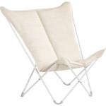 Beige Lafuma Lounge Sessel aus PVC klappbar 