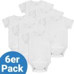 Weiße Kurzärmelige Kinderwickelbodies aus Baumwolle für Babys Größe 92 