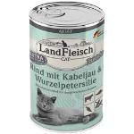 Landfleisch Cat Adult Pastete Rind, Kabeljau, Wurzelpetersilie 400 g - Sie erhalten 6 Packung/en; Packungsinhalt 400 g